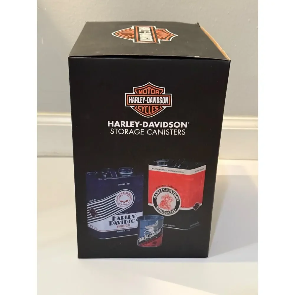 🏍️ Harley-Davidson Storage Canister Set Roadhouse Collection NEW 3pc